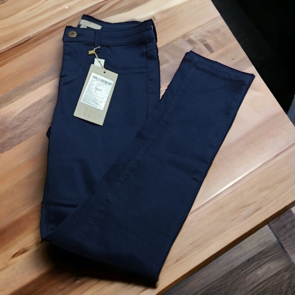 Fratini Navy Blue Skinny Super Stretchable Trouser waist size 28 - Picture 2 of 9